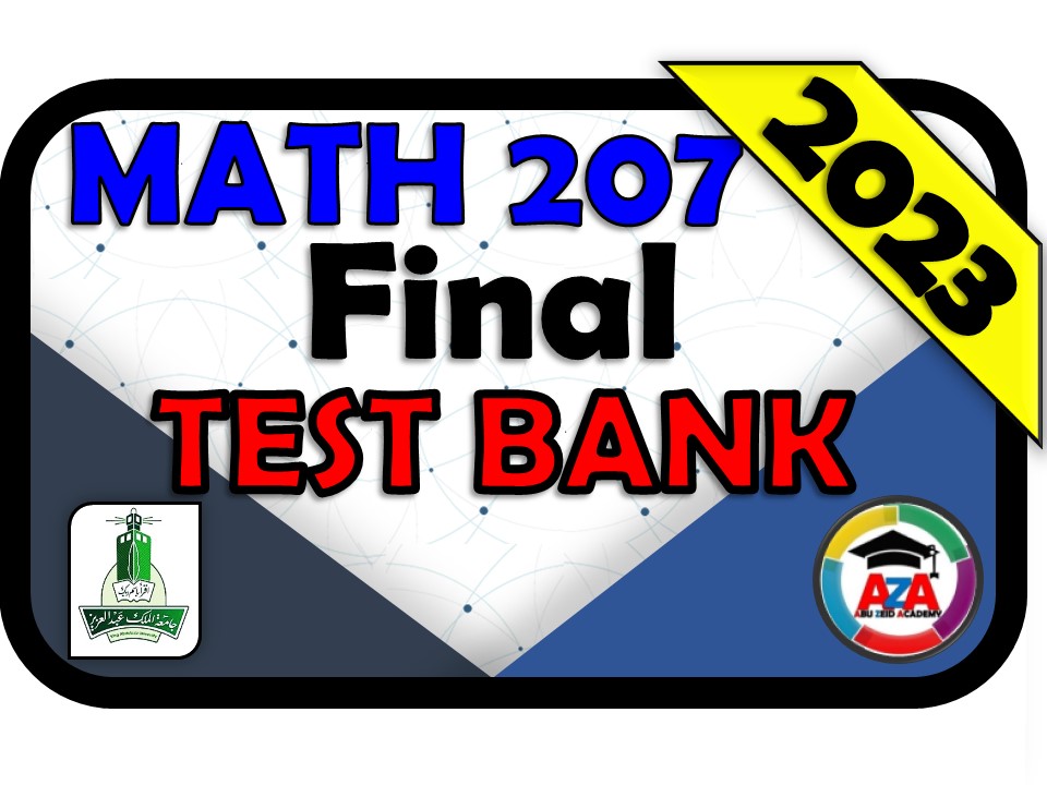 💯🔴MATH 207 -Q3-💯🔴TEST BANK