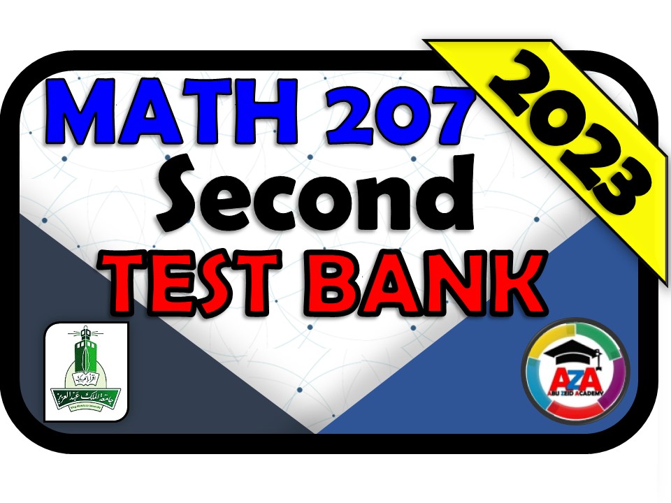 💯🔴MATH 207 -Q2-💯🔴TEST BANK