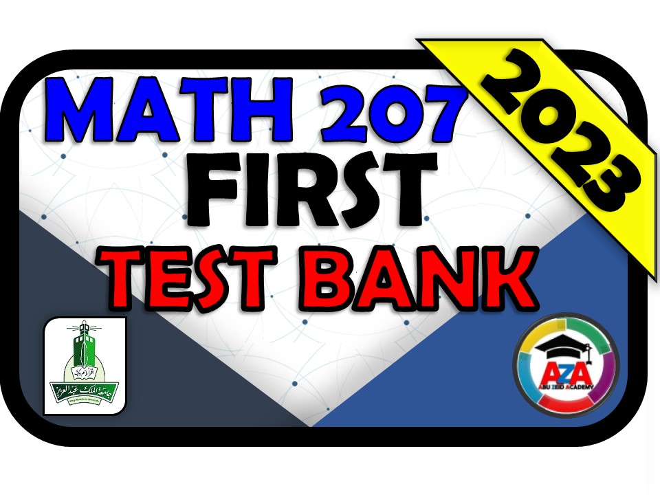 💯🔴MATH 207 -Q1-💯🔴TEST BANK